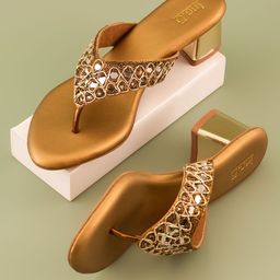 Inc 5 Embellished Open Toe Block Heels-52