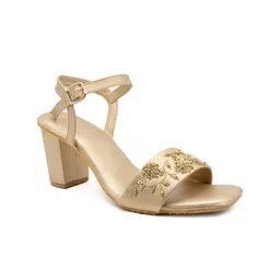 SHRIVAS BY ARCHITA MEHTA Embellished Ethnic Block Heels With Ankle Loop-2