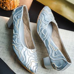 NR By Nidhi Rathi Embellished Block Heel Pumps-44