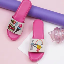 HASTEN Printed Open Toe Flatform Sandals-51