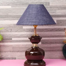 foziq Brown & Blue Textured Table Lamps-image-14