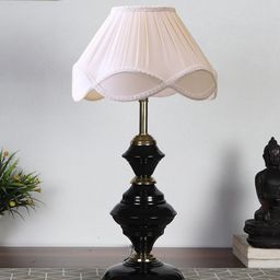 Devansh Off White Solid Table Lamp-27