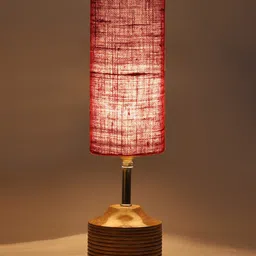 Devansh Maroon Textured  Table Lamps-32