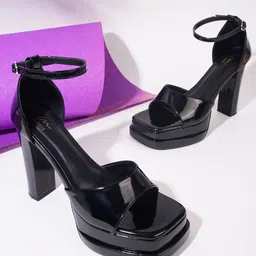 JM Looks Open Toe Block Heels-16