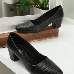Denill Round Toe Block Pumps-31