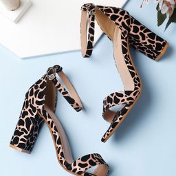 Bruno Manetti Women Nude-Coloured & Brown Printed Suede Block Pumps-14