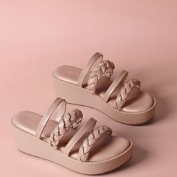 Lavie Textured Strappy Open Toe Wedges-0