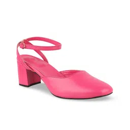 Try Me Square Toe Block Mules With Ankle Loop-37