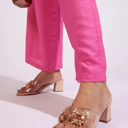 CAI Embellished Block Heels-15