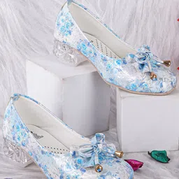 BAESD Girls Party Block Mules with Bows-13