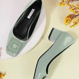 ELLE Buckled Block Heel Pumps-picture-45