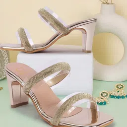 Carlton London Embellished Open Back Blocked Heels-picture-17