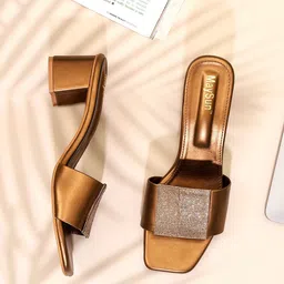 Maysun Embellished Open Toe Block Heels-17