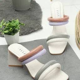 ELLE Open Toe Block Heels image 2