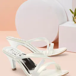 ELLE Cross Strap Open Toe Slim Heels-11