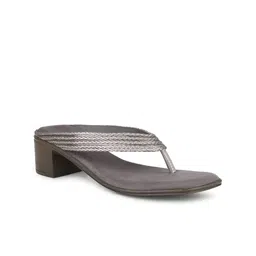 Inc 5 Textured Open Toe Suede Block Heels image 2