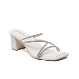 VALIOSAA Embellished Open Toe Block Heels image 2