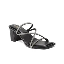 VALIOSAA Embellished Open Toe Block Heels image 2