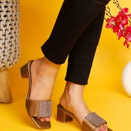 Maysun Embellished Open Toe Block Heels image 5