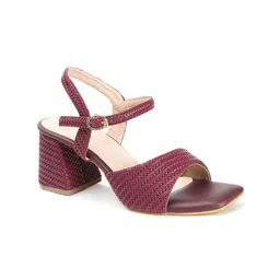 Carlton London Textured Open Toe Block Heels image 2