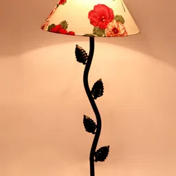 foziq Black & White Floral Printed Table Lamps image 3