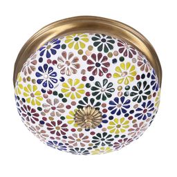 Fos Lighting Multicolored Mosaic Brass Ceiling Lamp image 3