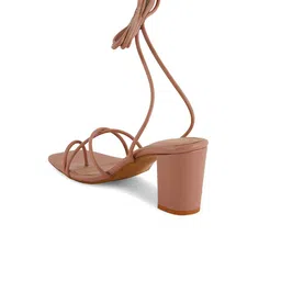 ZENVO Open Toe Block Heeled Gladiators image 3