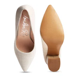 London Rag Textured Block Heel Pumps image 4