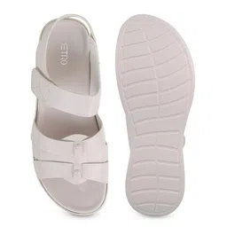 Metro Textured Open Toe Flatform Heels image 3