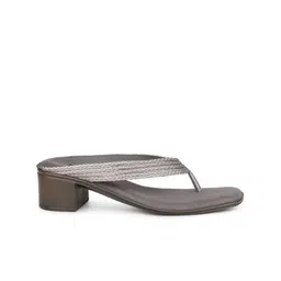 Inc 5 Textured Open Toe Suede Block Heels image 4