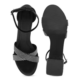 Elevato Basics Printed Open Toe Block Heels image 3