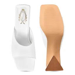 Shoetopia Open Toe Triangle Block Heels image 3