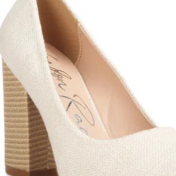London Rag Textured Block Heel Pumps image 5