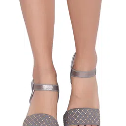 Action Embellished Backstrap Block Heels image 4