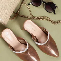 Retro Walk Embellished Block Heel Mules image 5