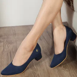 ELLE Pointed Toe Work Block Pumps-4
