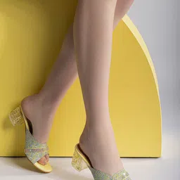 Shezone Embellished Block Heels-9