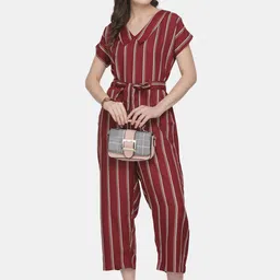 Sayesha Striped Basic Jumpsuit-12