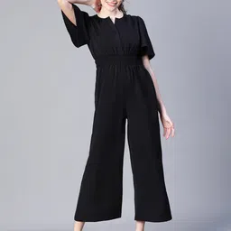 Oxolloxo Smocked Short Sleeves Basic Jumpsuit-picture-35