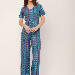 Moomaya Ethnic Motifs Printed Basic Jumpsuit-12