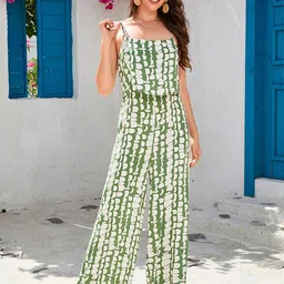 StyleCast Green Printed Basic Jumpsuit-picture-7
