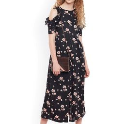 BAESD Floral Printed Cold Shoulder Sleeves Basic Jumpsuit-picture-27