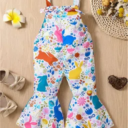 StyleCast Girls Blue & White Printed Basic Jumpsuit-image-56