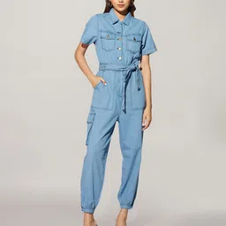 20Dresses Shirt Collar Pure Cotton Basic Jumpsuit-picture-39