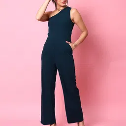 Freehand by The Indian Garage Co One Shoulder Basic Jumpsuit-image-66