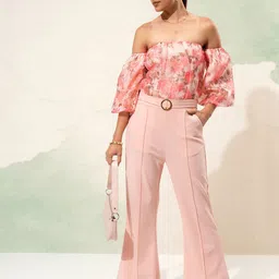 Tokyo Talkies Off-Shoulder Printed Basic Jumpsuit-image-51