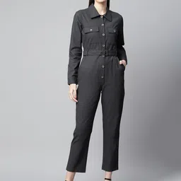 HOUSE OF S Women Black Basic Jumpsuit-image-38