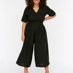 Trendyol Women  Black Solid Basic Jumpsuit-picture-18