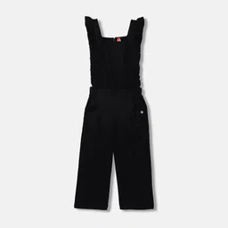 Blue Giraffe Girls Square Neck Ruffled Basic Jumpsuit-58
