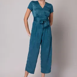 FabAlley Teal Green V-Neck Basic Jumpsuit-picture-48